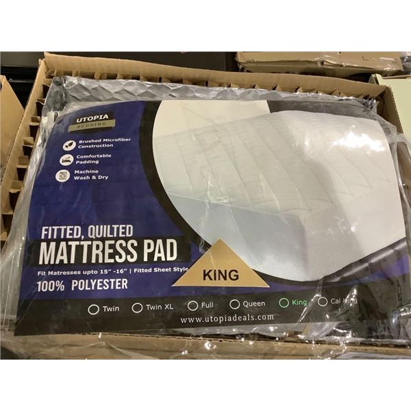 Utopia Fitted Quilted Mattress Pad-King