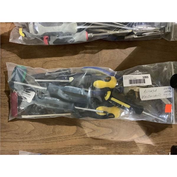 Lot of Assorted Mastercraft Tools, Swiss Army and Misc Pocket Knives