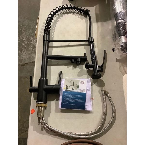 Gicasa Commercial Sink Faucet- Brushed Black