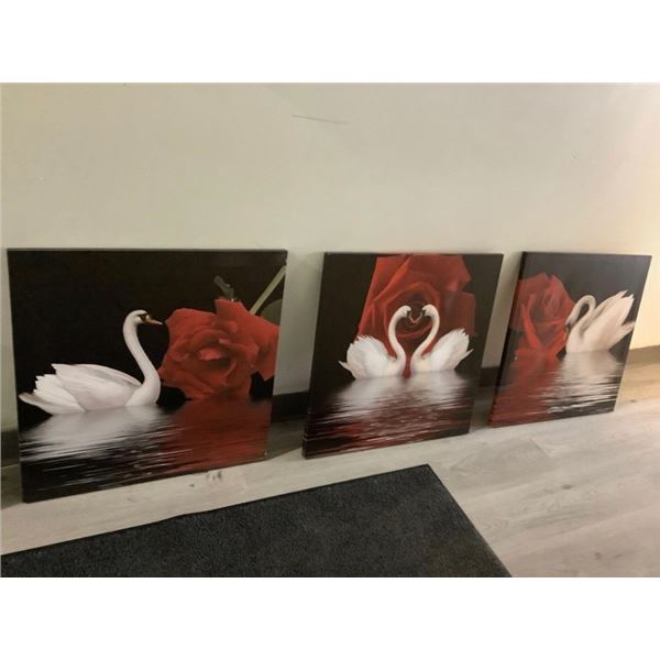 Lot of 3 Canvas Wall Art Photos