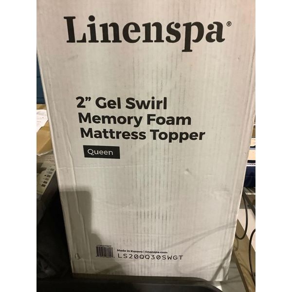Linenspa 2in Gel Swirl Memory Foam Mattress Topper
