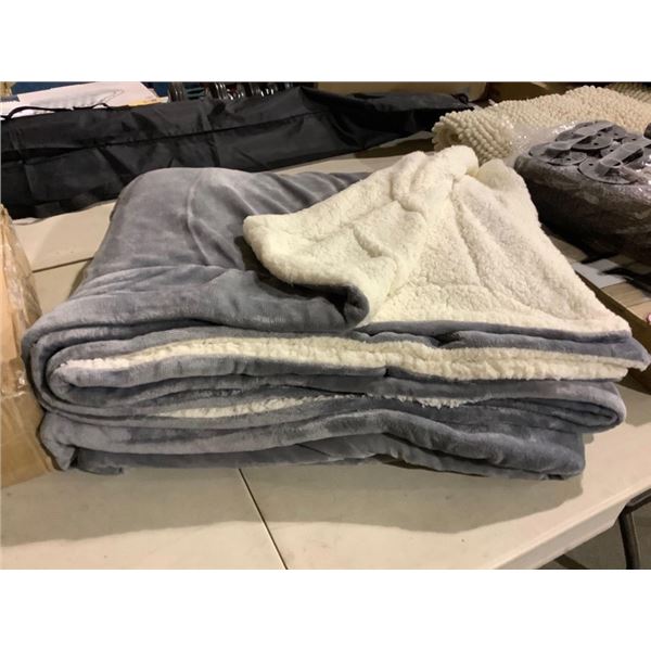 Plush King Size Blanket with Sherpa Lining