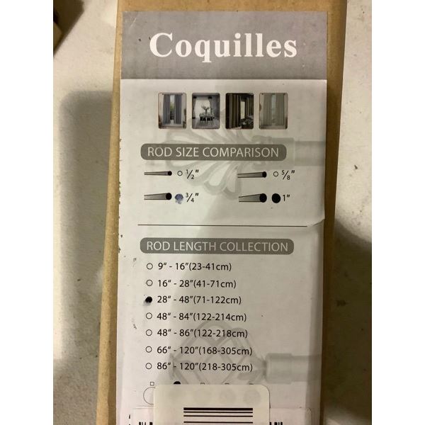 Coquilles (28in- 48in) Curtain Rod Brushed Nickel