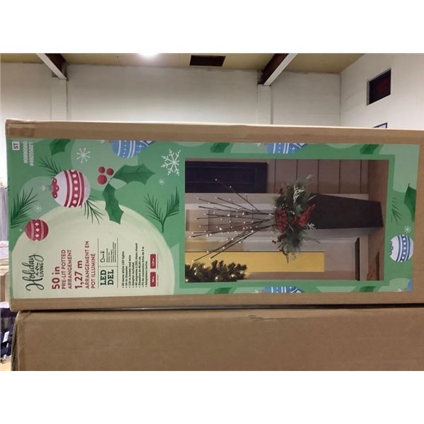 Holiday Living 50in LED Pre-Lit Potted Arrangement