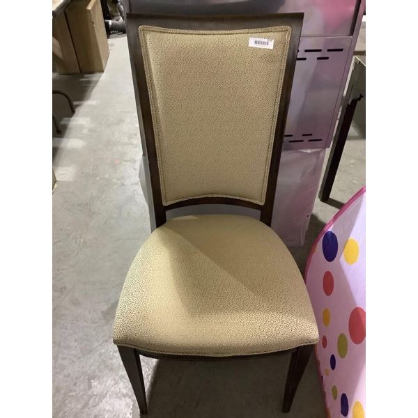 Wood Dining Chair with Beige Padding