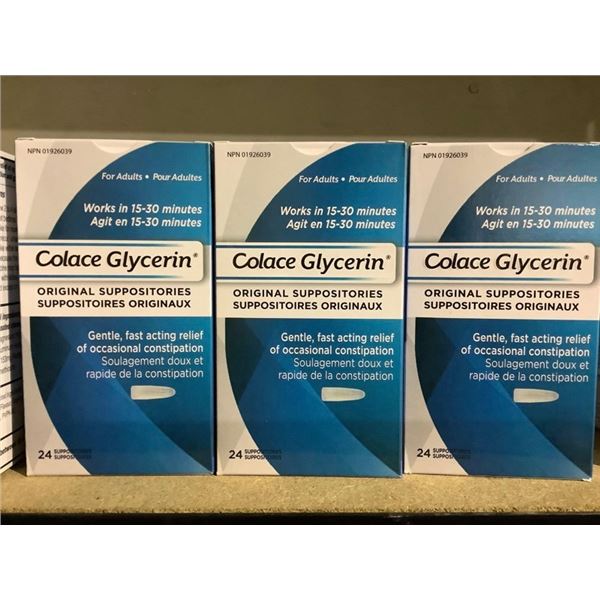 Colace Glycerin Original Suppositories (3 x 24)