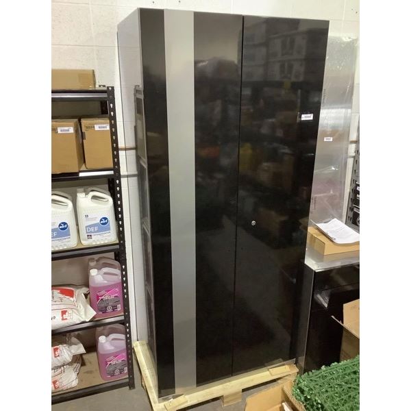 3 Piece Garage Pro Series Storage System with Large storage locker 5 drawer tool chest and 2 door st