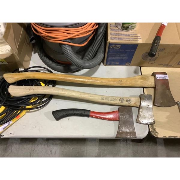 Lot of Assorted Wooden Handle Axes and Hatchet