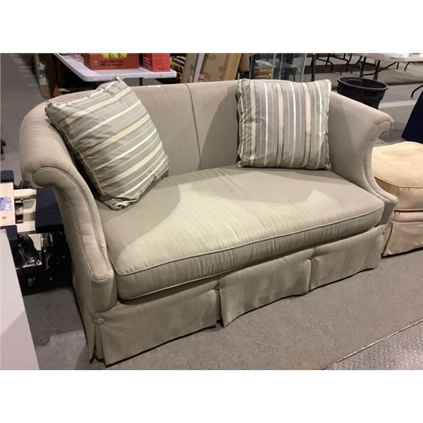Love Seat with Decorative Pillows