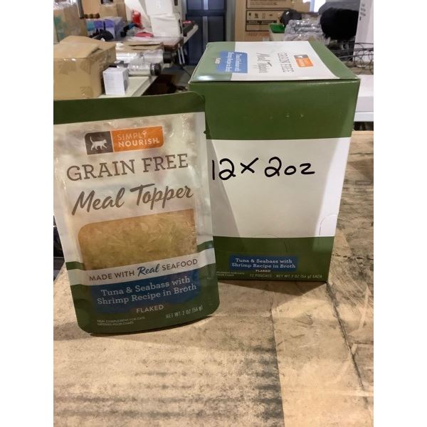 Grain Free Meal Topper-Tuna & Seabass with Shrimp (12 x 2oz)