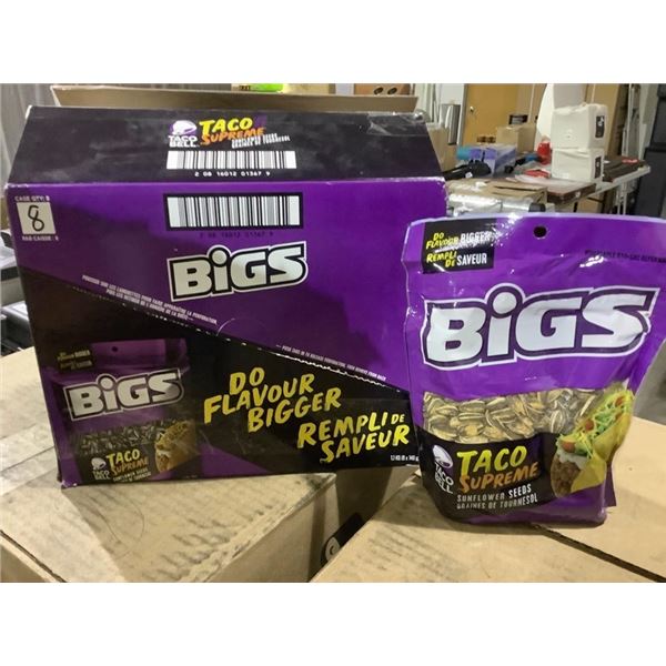 Bigs Taco Supreme Sunflower Seeds (8 x 140g)