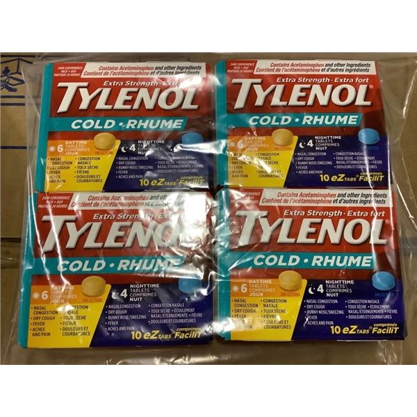 Tylenol Extra Strength Cold- 4 x 10 ez tabs