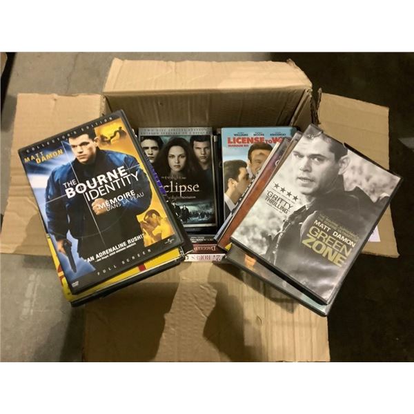 Box Lot of Assorted DVD Movies