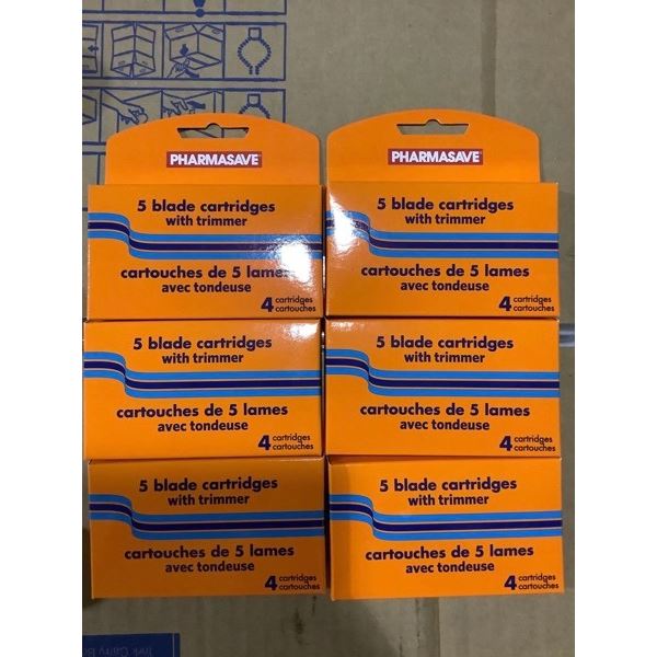 Pharmasave 5 Blade Cartridges with Trimmer (6 x 4)