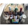 Image 1 : Willow Park Wine Basket includes a fine selection of premium wine and glasses