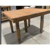 Image 1 : Large Solid Wood Bakers style dining Table turned legs includes 3 leafs