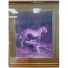 Image 1 : Large Framed Leopard Wildlife Print size 37 x 42 inches great condition