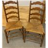 Image 1 : Wicker Seat Vintage Dining Chair set 2.