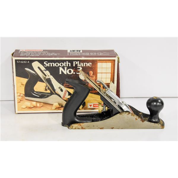 VINTAGE MASTERCRAFT SMOOTH PLANER #3 W/ ORIGINAL