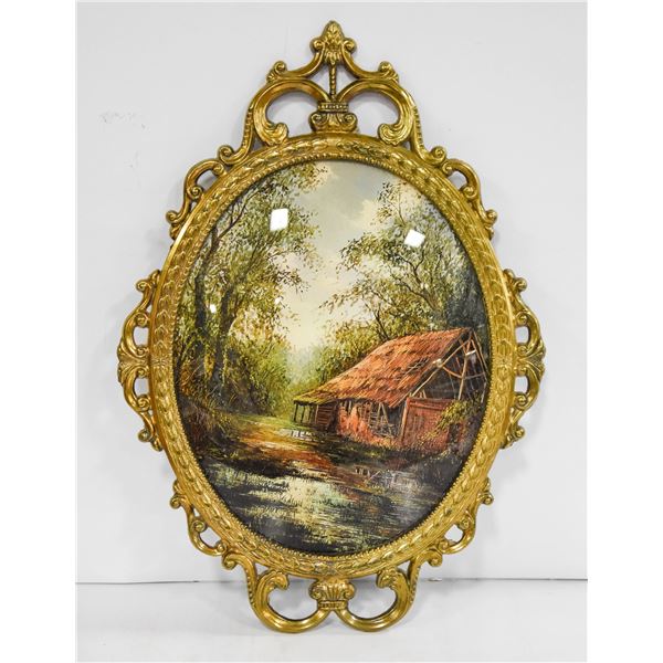 VINTAGE ITALY ORNATE BRASS FRAME