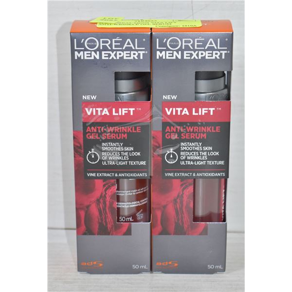2PK L'OREAL MENS VITA LIFT ANTI-WRINKLE GEL SERUM