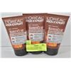 3PK L'OREAL BARBER CLUB EXFOLIATING BEARD + FACE