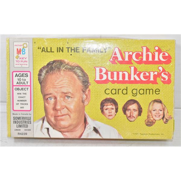 1972 "ALL IN THE FAMILY" ARCHIE BUNKER'S CARD GAME