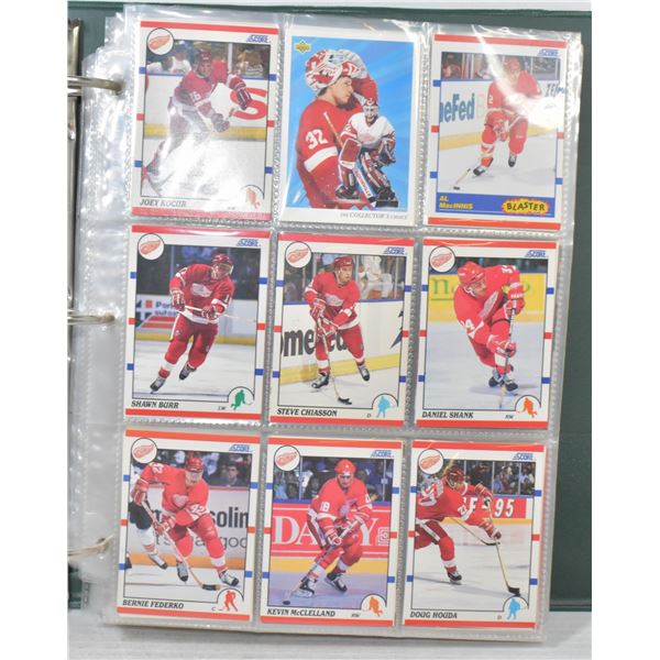 BINDER OF ASSORTED HOCKEY CARDS