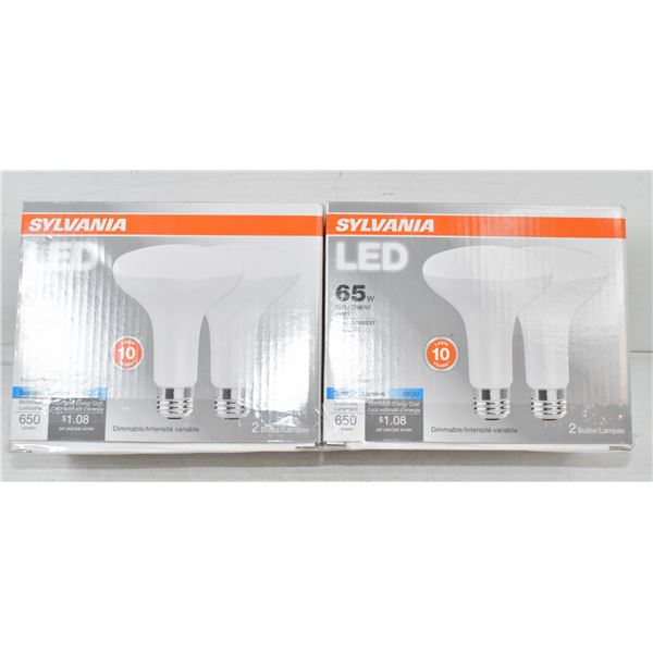 2 PACKS SYLVANIA LED 65 WATT DIMMABLE 2 PER PACK