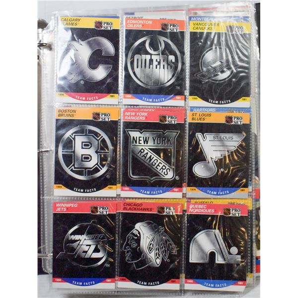 MISC BINDER OF HOCKEY CARDS.