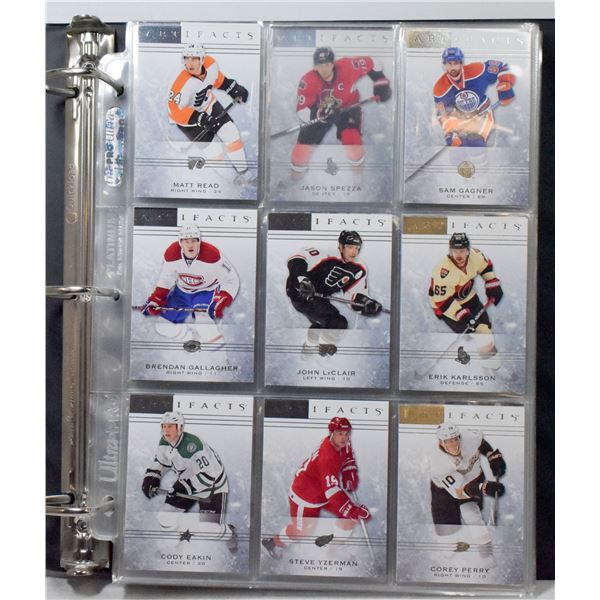 BINDER OF ASSORTED HOCKEY CARDS