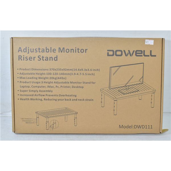 ADJUSTABLE MONITOR RISER STAND