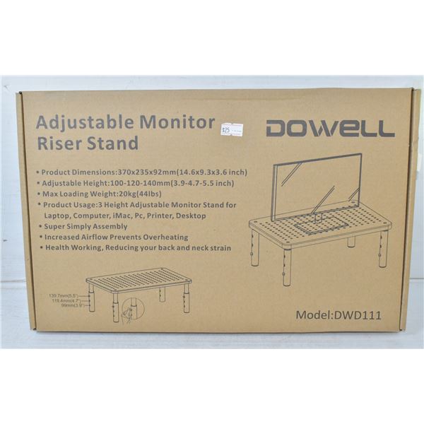 ADJUSTABLE MONITOR RISER STAND