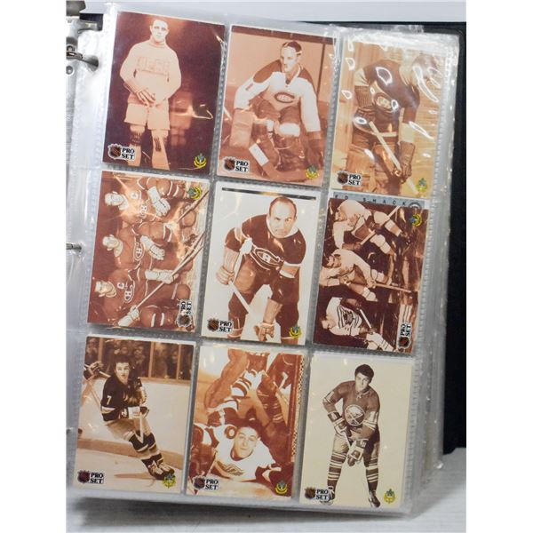 BINDER OF ASSORTED HOCKEY CARDS