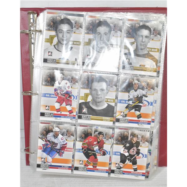 BINDER OF ASSORTED HOCKEY CARDS