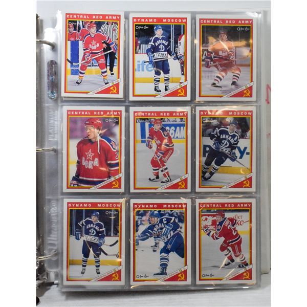 BINDER OF ASSORTED HOCKEY CARDS