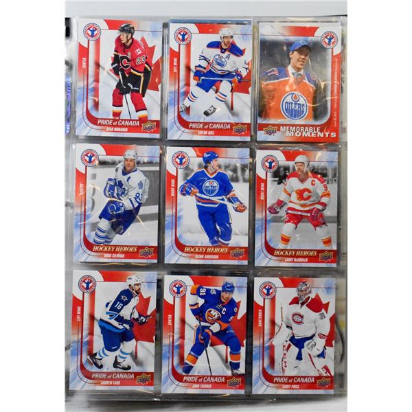 BINDER OF ASSORTED HOCKEY CARDS