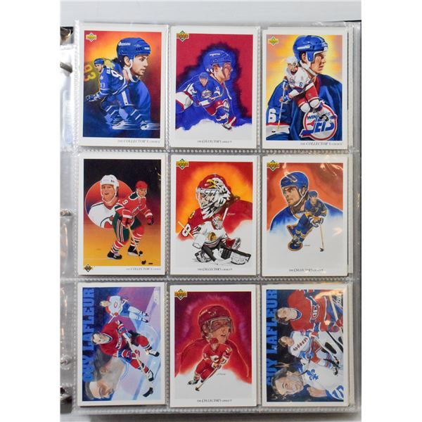 BINDER OF ASSORTED HOCKEY CARDS