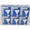 6 PACK 90W LED FLOOD BULBS - 25,000 HOURS