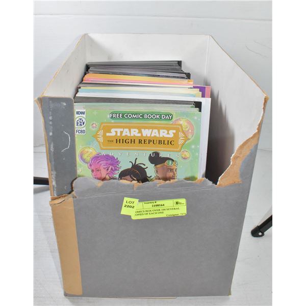 COMICS BOX OVER 100 SEVERAL COPIES OF EACH ONE