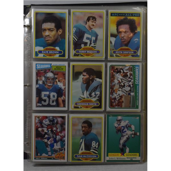 BINDER OF FOOTBALL CARDS-MAINLY 70'S & 80'S