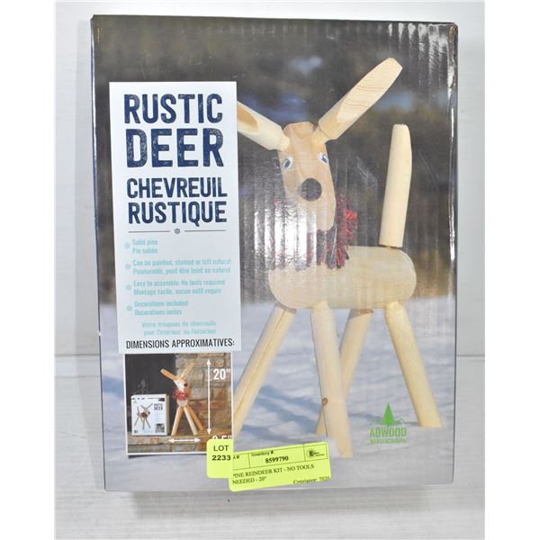 PINE REINDEER KIT - NO TOOLS NEEDED - 20"