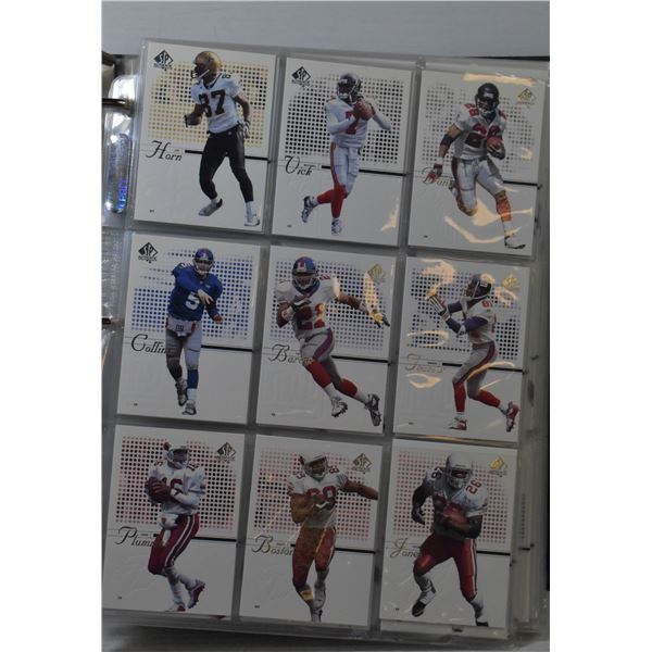 BINDER OF FOOTBALL CARDS-NFL MAINLY UD