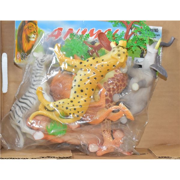 BOX OF 8" SAFARI ANIMALS