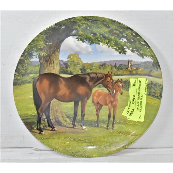 SPODE "ENGLISH THOROUGHBRED" 1988 COLLECTOR PLAT