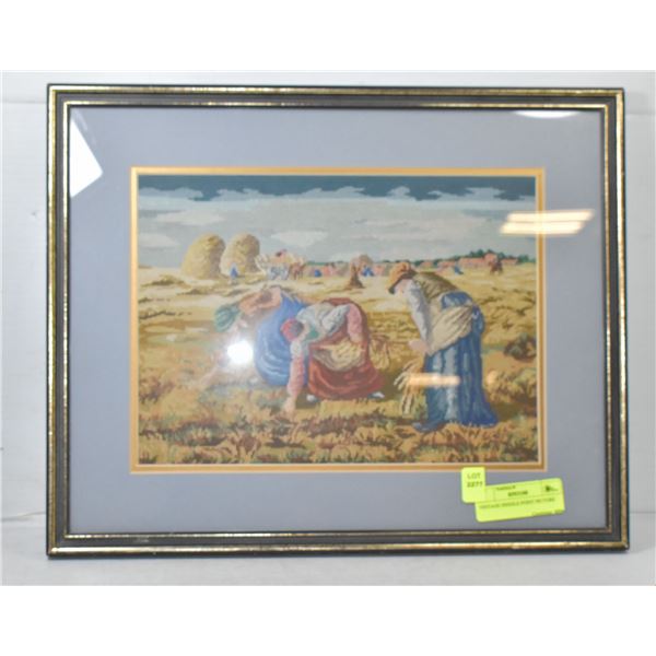 VINTAGE NEEDLE POINT PICTURE
