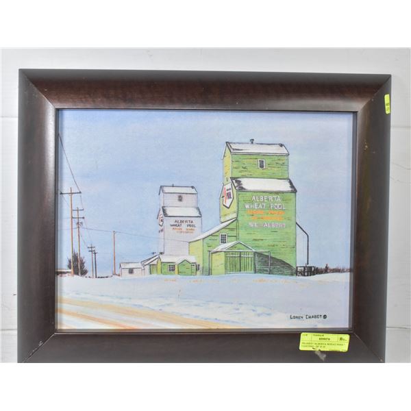 FRAMED "ALBERTA WHEAT POOL" PAINTING - 20" X 16