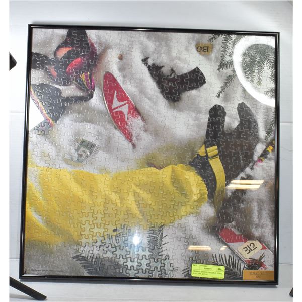 FRAMED MYSTERY PUZZLE- "FINAL RUN" 1993- 20"X20