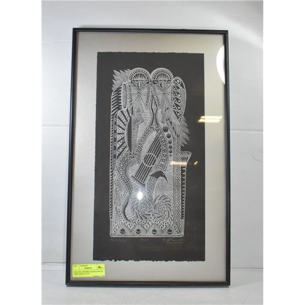 ORIGINAL FRAMED ARTISTS PROOF "BIRD SONG"- 21"X