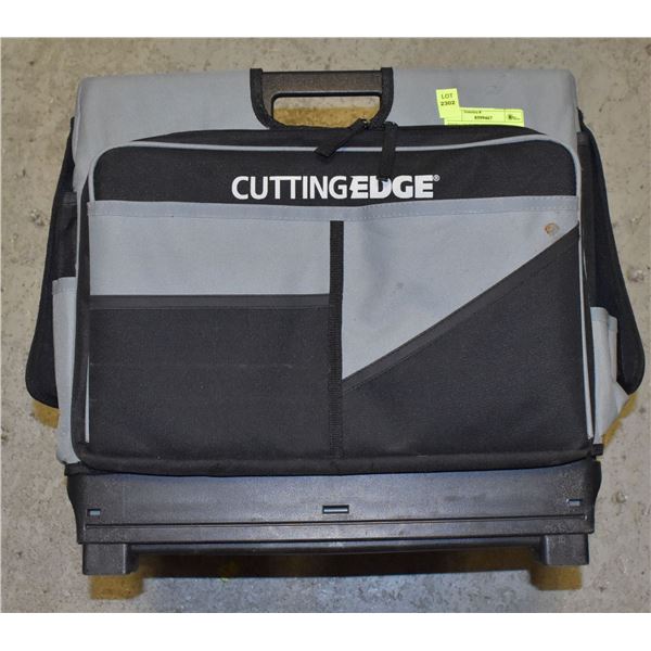 STORAGE TOTE ON WHEELS SHOPPING CART TOTE WITH ZIP